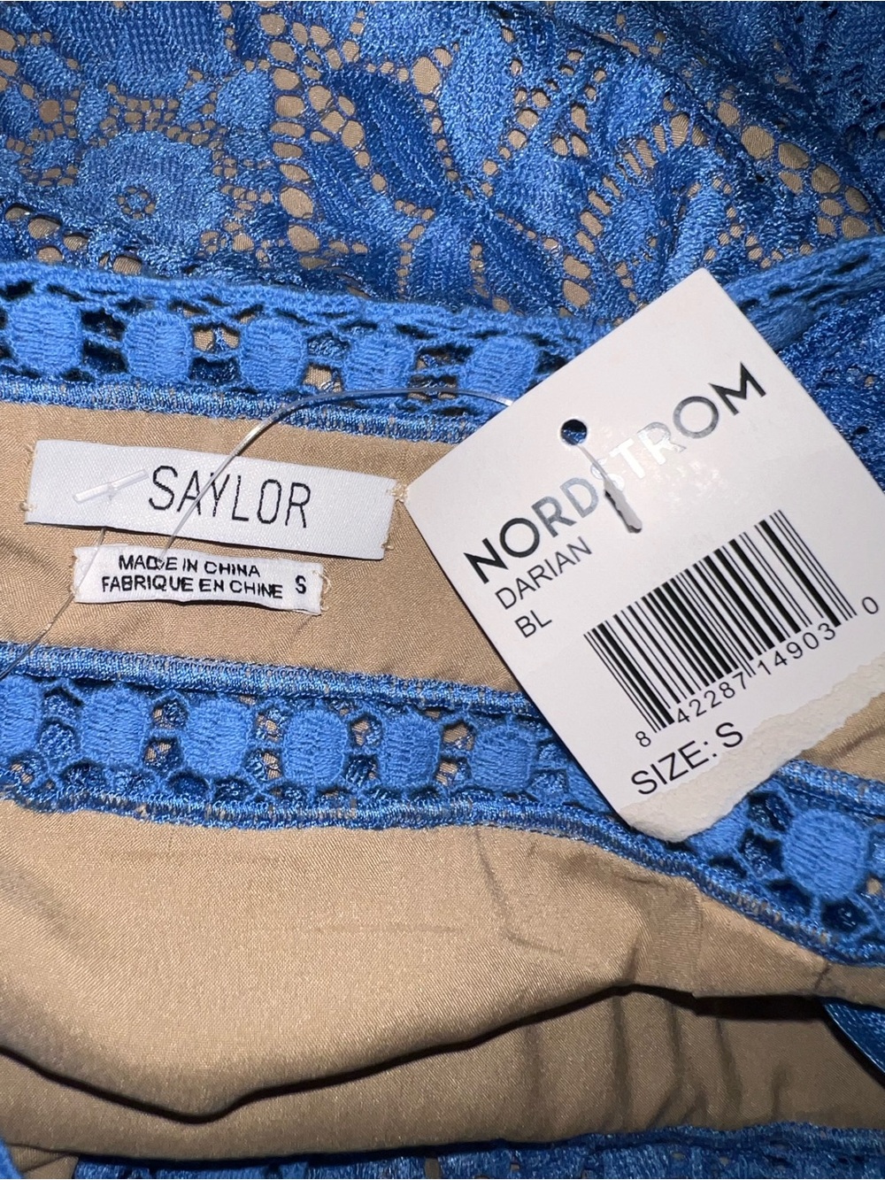 Saylor NWT Darian Dress in Blue - Picture 6 of 7